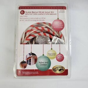 Hampton Bay 18FT Super Bright Rope Light Kit Red White Indoor Outdoor Holiday 41
